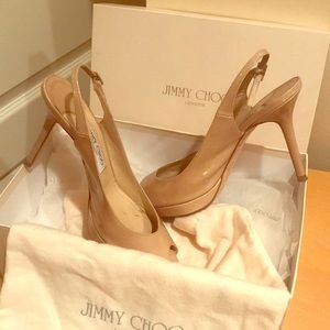Jimmy Choo peep toe pumps